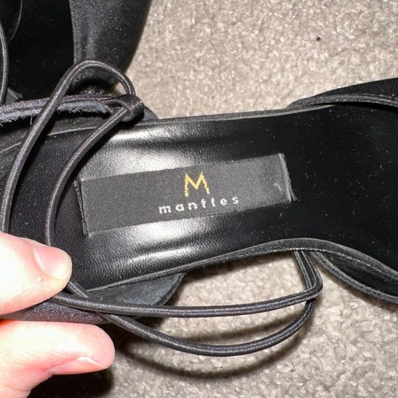 Vintage Mantles Black Closed Almond Toe Pumps Heels 3 Inch 3” Size 7 - Picture 7 of 8